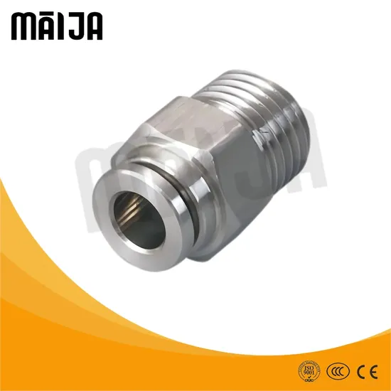 304 Stainless Steel Pneumatic Fittings PC10-R1/4 Straight Pl 8mm-NPT1/8 Elbow 90 Degree Air Hose Quick Push in Connector Ss 316